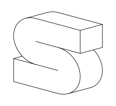 Black and white S logo